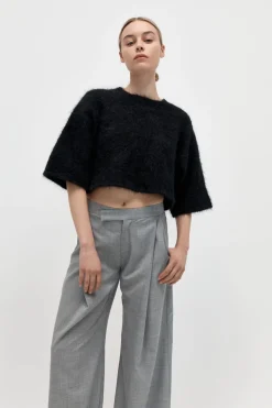 T-Shirts*St. Agni Alpaca Cropped Tee - Black