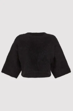 T-Shirts*St. Agni Alpaca Cropped Tee - Black