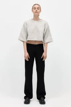 T-Shirts*St. Agni Alpaca Cropped Tee - Light Grey