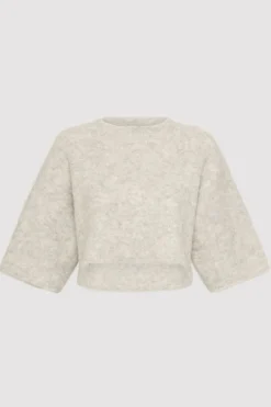 T-Shirts*St. Agni Alpaca Cropped Tee - Light Grey