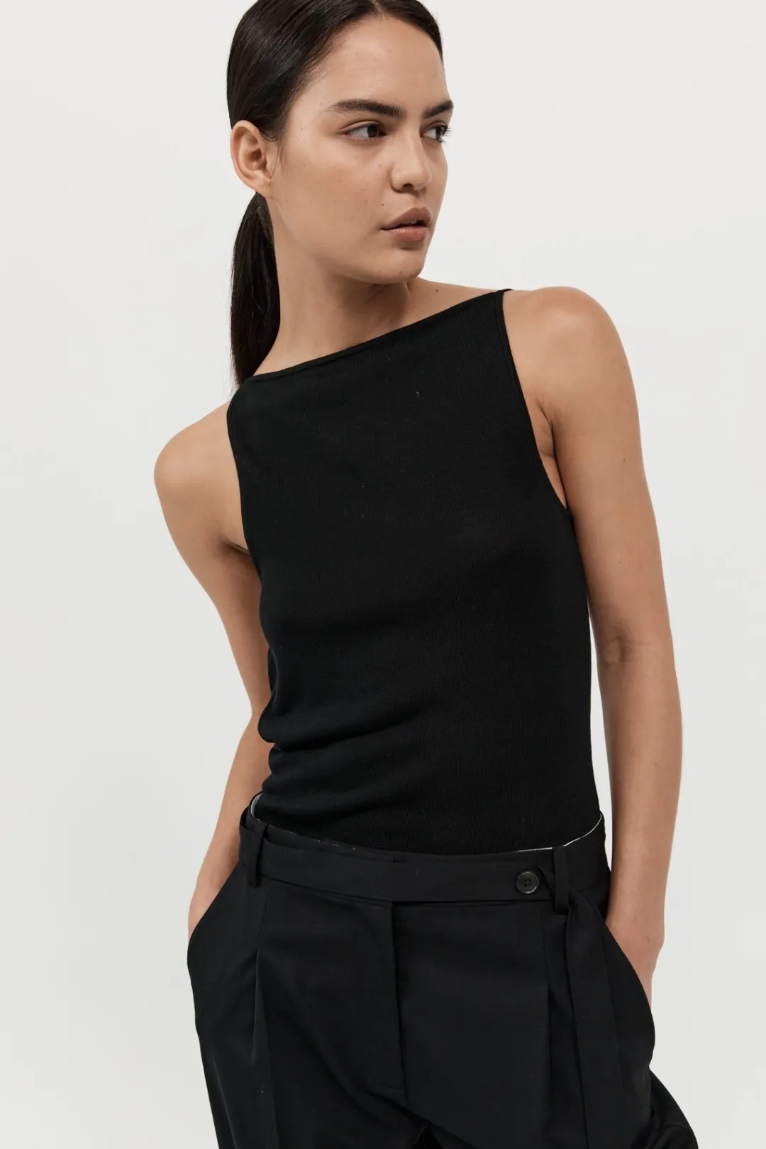 Knitwear*St. Agni Ava Knit Top - Jet Black