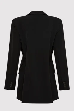 Unisex*St. Agni Belt Detail Blazer - Black