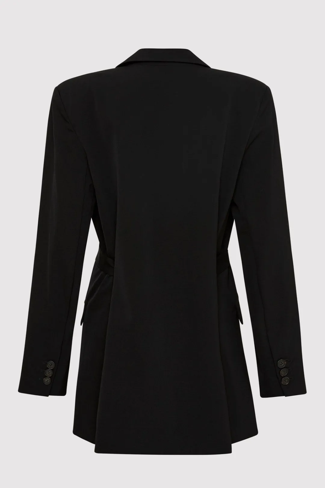 Unisex*St. Agni Belt Detail Blazer - Black