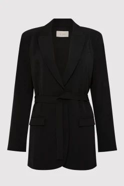 Jackets*St. Agni Belt Detail Blazer - Black