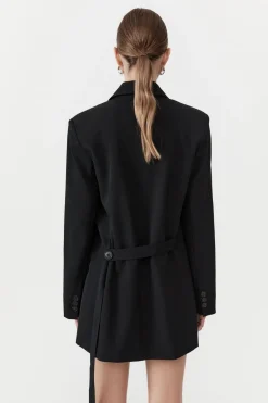 Tailoring*St. Agni Belt Detail Blazer - Black