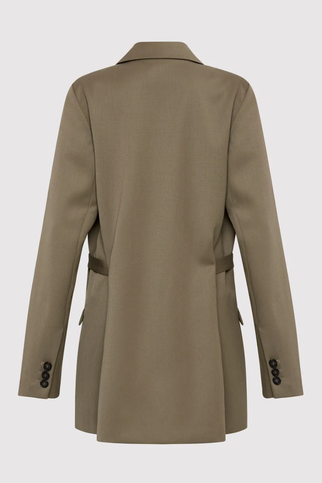 Tailoring*St. Agni Belt Detail Blazer - Kelp