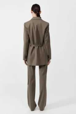Jackets*St. Agni Belt Detail Blazer - Kelp