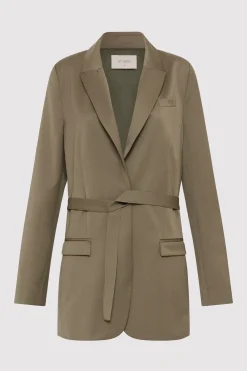 Jackets*St. Agni Belt Detail Blazer - Kelp