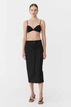 Skirts*St. Agni Belted Pencil Skirt - Black