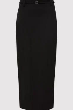Tailoring*St. Agni Belted Pencil Skirt - Black