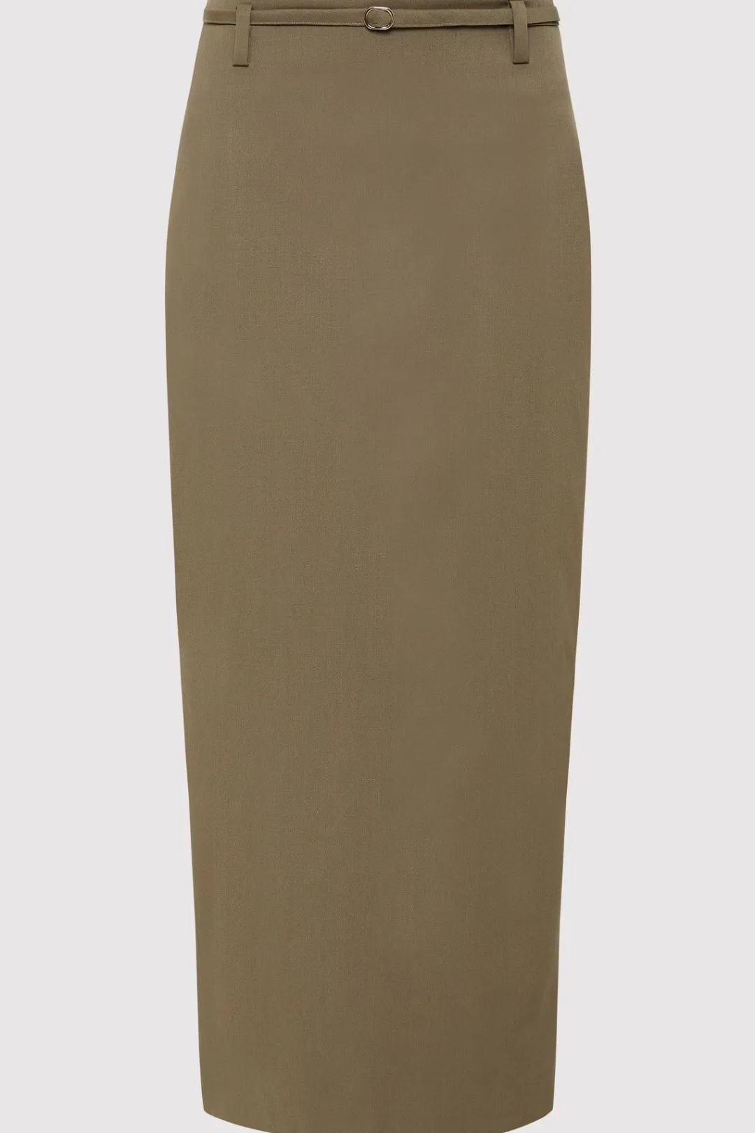 Tailoring*St. Agni Belted Pencil Skirt - Kelp