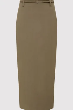 Skirts*St. Agni Belted Pencil Skirt - Kelp