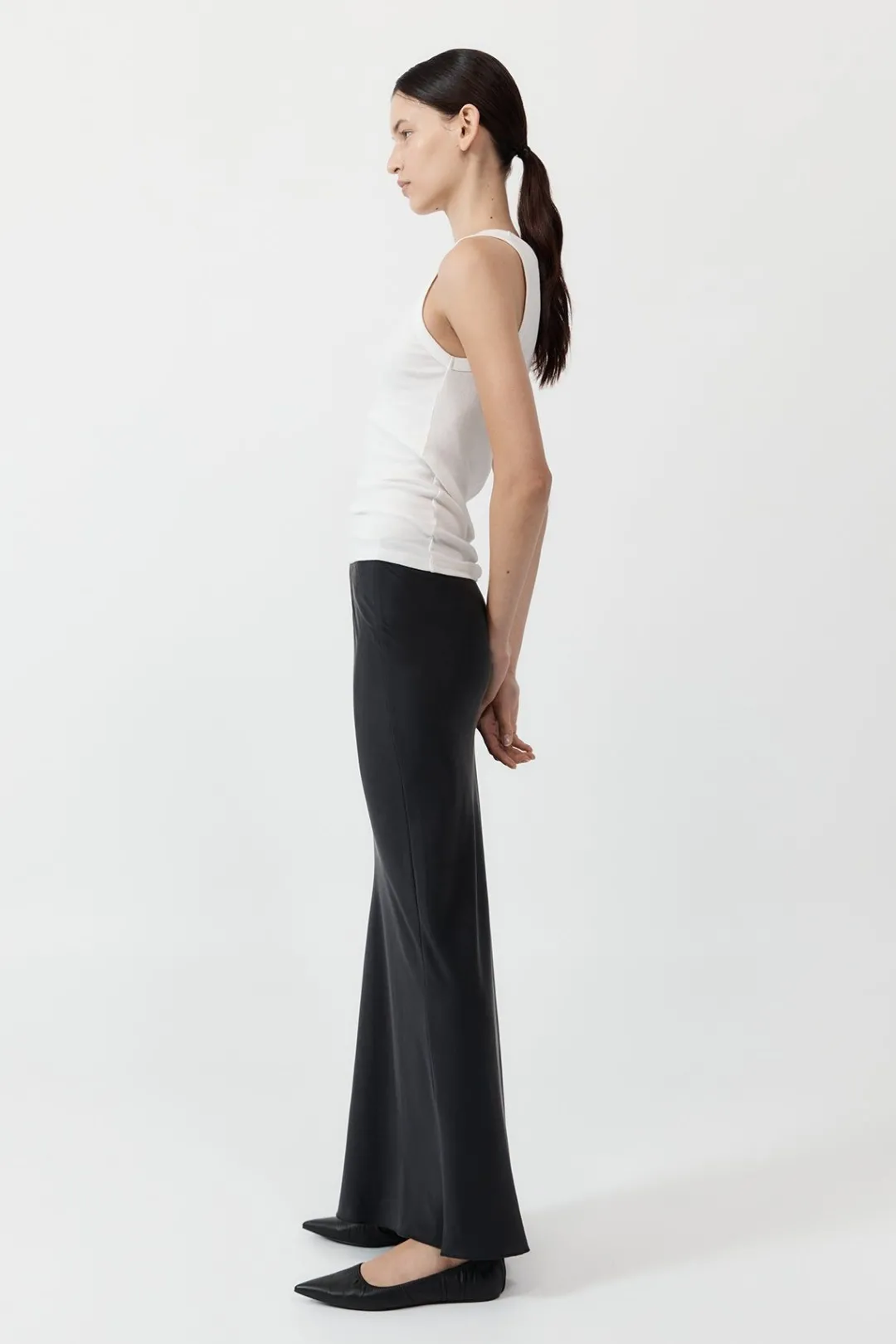 Skirts*St. Agni Bias Slip Skirt - Black