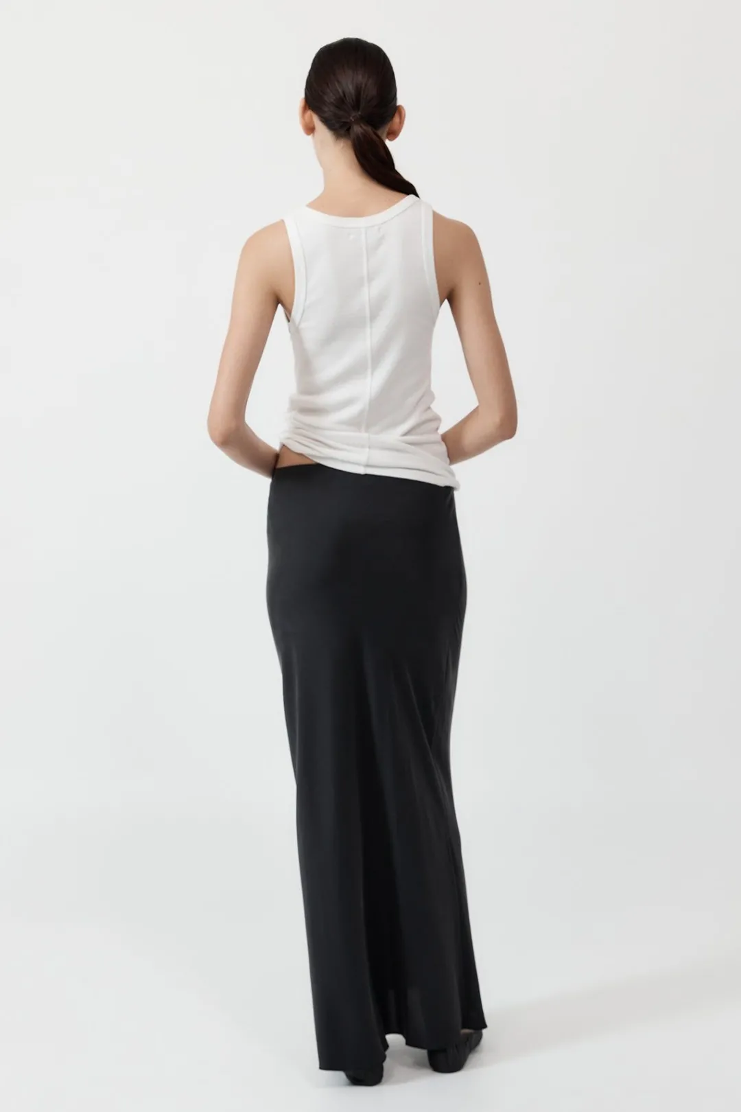 Skirts*St. Agni Bias Slip Skirt - Black