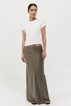 Skirts*St. Agni Bias Slip Skirt - Kelp