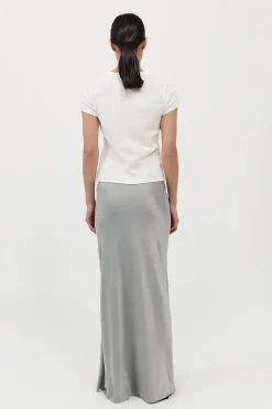 Skirts*St. Agni Bias Slip Skirt - Silver