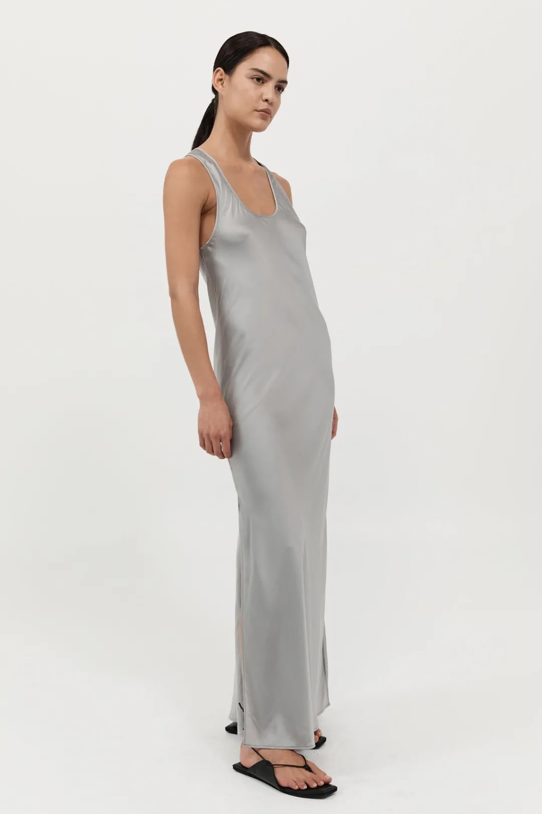 Dresses*St. Agni Bias Tank Dress - Silver