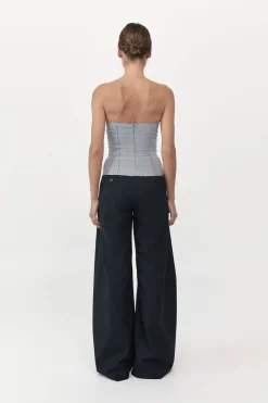 Tops*St. Agni Bustier Top - Grey Heather
