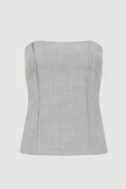 Tops*St. Agni Bustier Top - Grey Heather