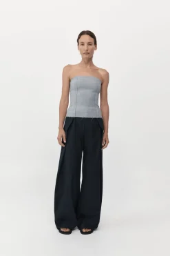 Tailoring*St. Agni Bustier Top - Grey Heather