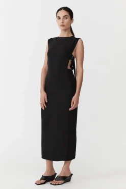 Tailoring*St. Agni Classic Side Detail Dress - Black