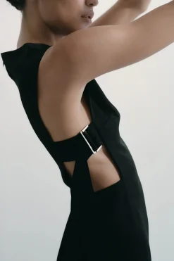 Tailoring*St. Agni Classic Side Detail Dress - Black