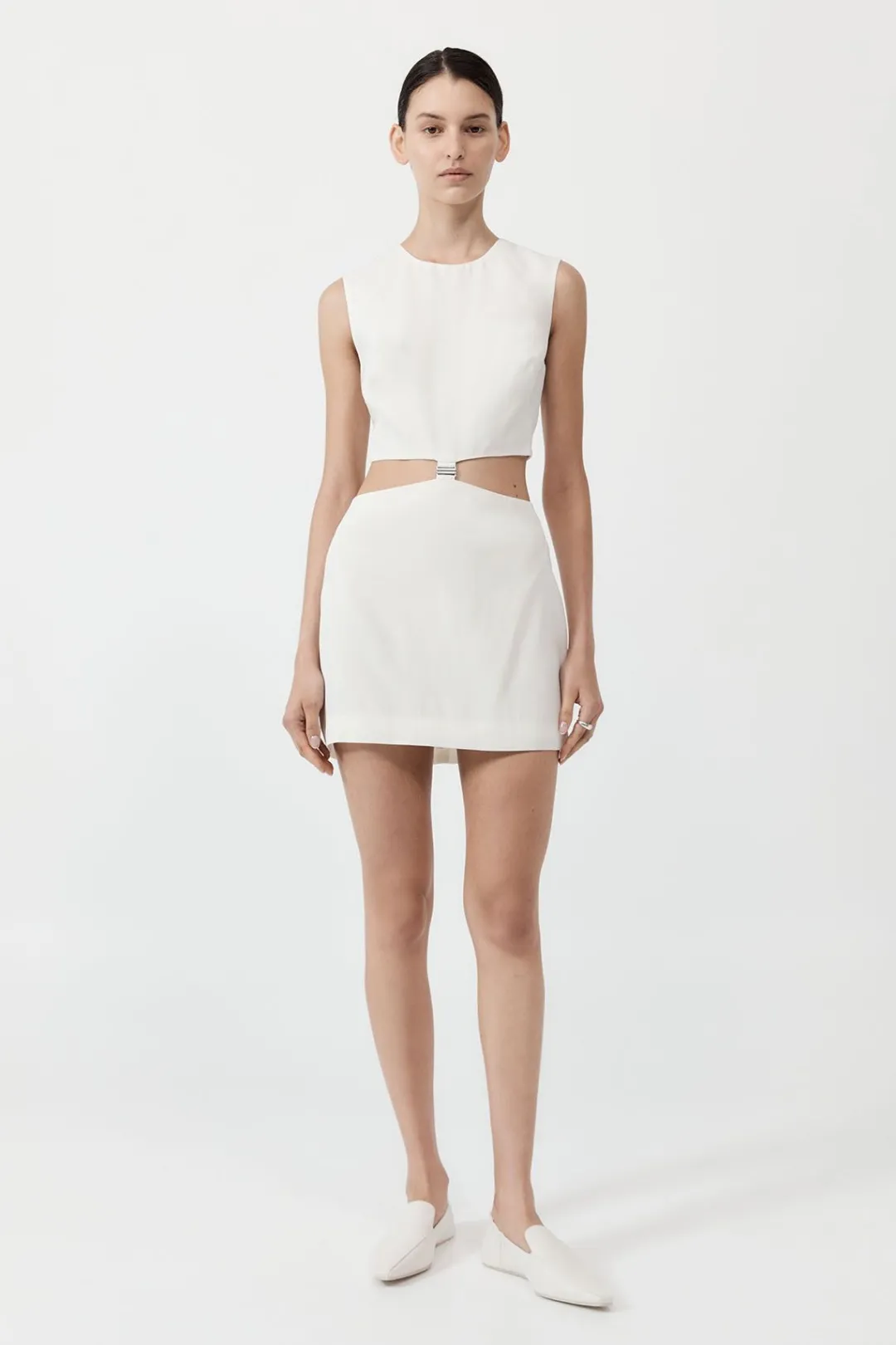 Dresses*St. Agni Clip Buckle Mini Dress - Off White
