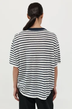 Tops*St. Agni Copain Knit Tee - Brenton Stripe