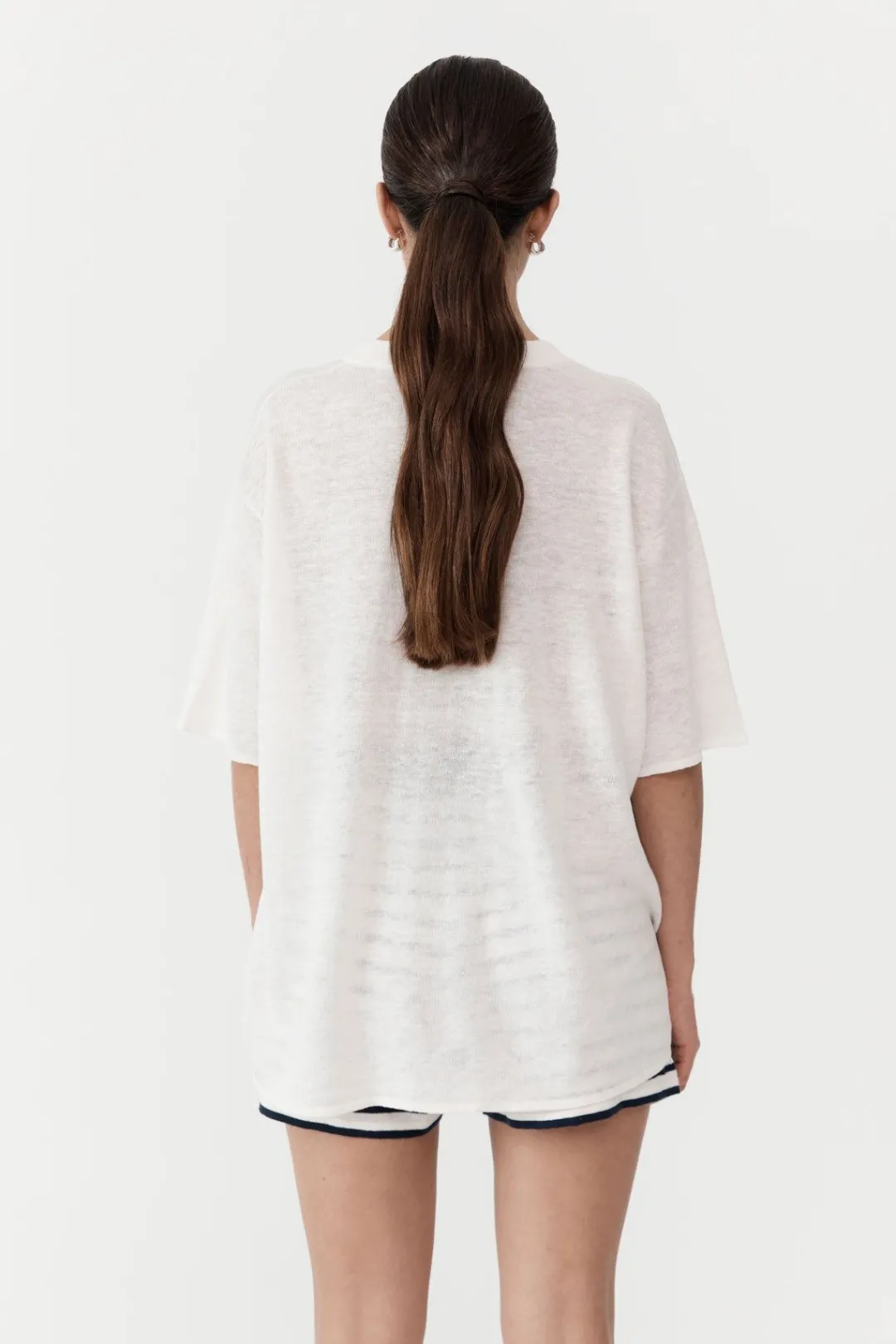 T-Shirts*St. Agni Copain Knit Tee - Off White