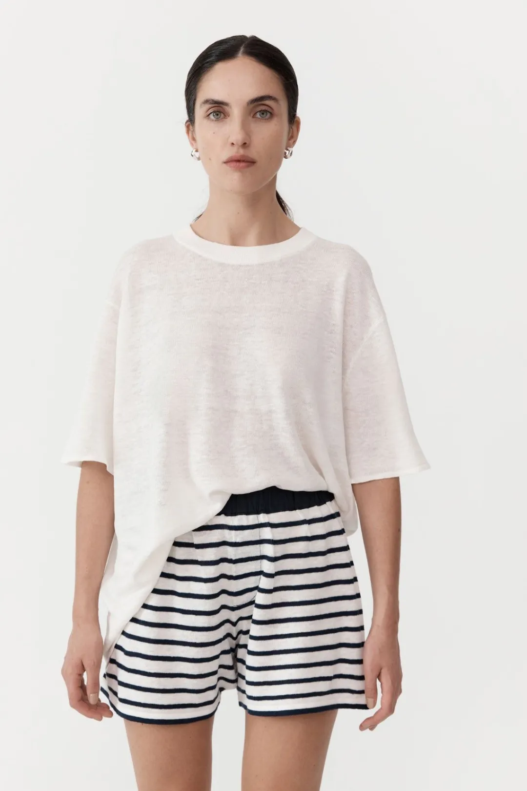 Tops*St. Agni Copain Knit Tee - Off White