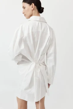 Dresses*St. Agni Cotton Oversized Shirt Dress - White