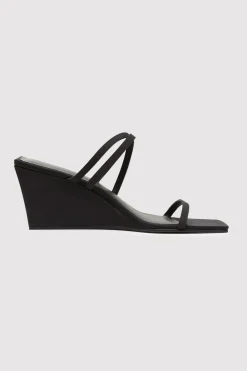 Heels*St. Agni Cross Strap Wedge - Black