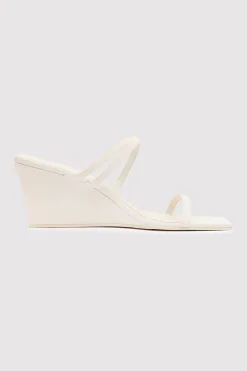 Heels*St. Agni Cross Strap Wedge - Ivory