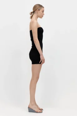 Knitwear*St. Agni Curve Knit Mini Dress - Black