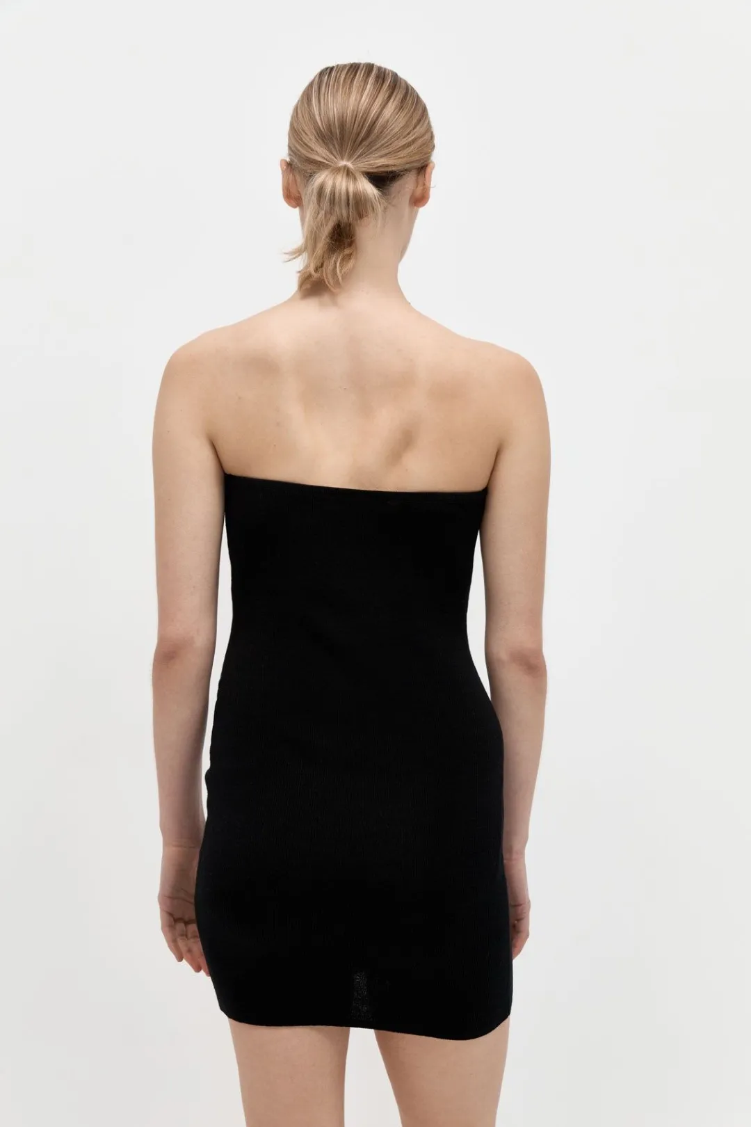 Knitwear*St. Agni Curve Knit Mini Dress - Black