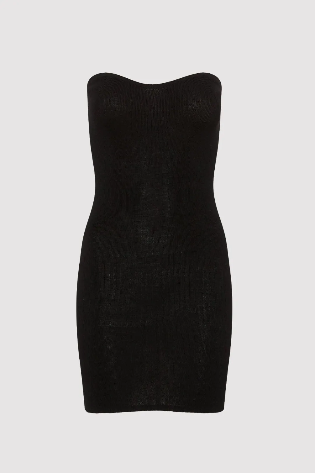 Knitwear*St. Agni Curve Knit Mini Dress - Black