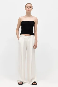 Knitwear*St. Agni Curve Knit Top - Black
