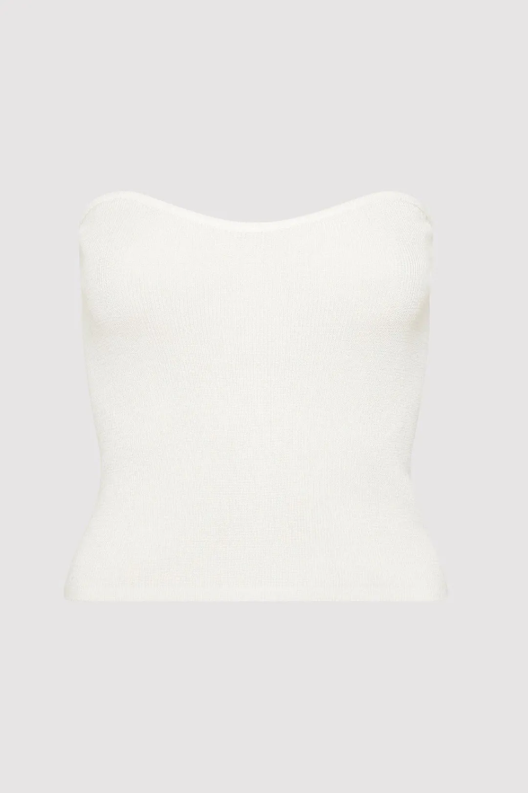 Knitwear*St. Agni Curve Knit Top - White