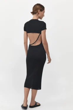 Knitwear*St. Agni Cut Out Knit Dress - Black
