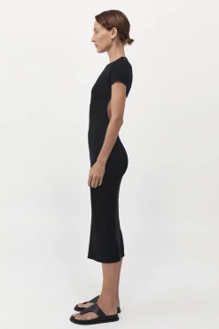 Knitwear*St. Agni Cut Out Knit Dress - Black