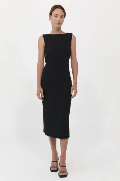 Tailoring*St. Agni Cut Out Midi Dress - Black