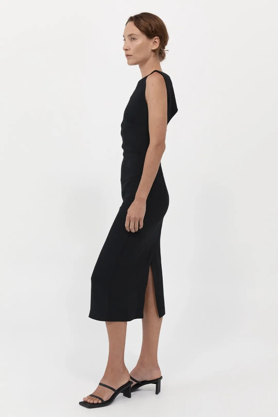 Tailoring*St. Agni Cut Out Midi Dress - Black