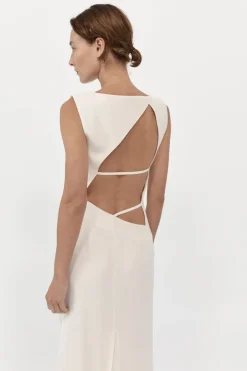 Dresses*St. Agni Cut Out Midi Dress - Cool White