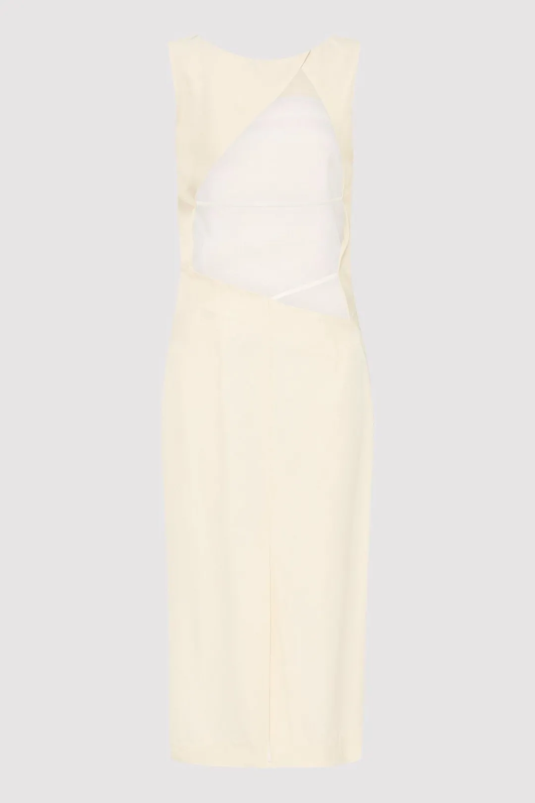 Tailoring*St. Agni Cut Out Midi Dress - Cool White