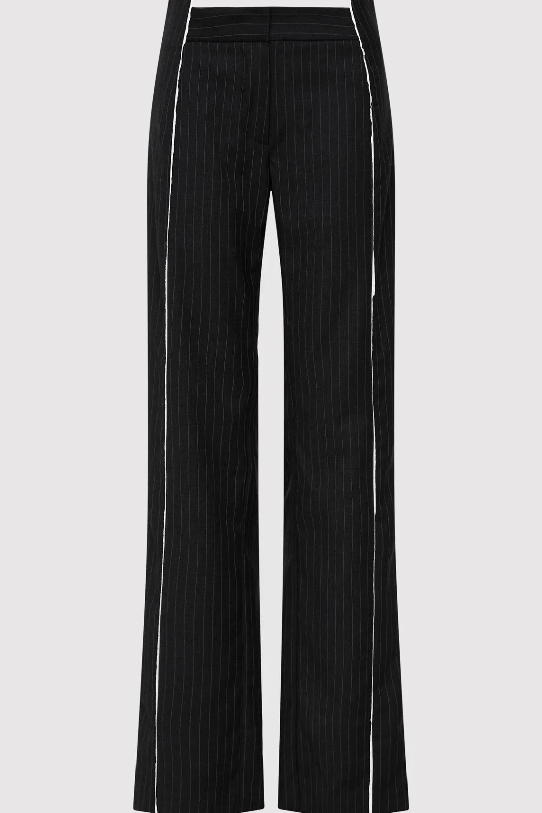 Pants*St. Agni Deconstructed Pinstripe Trousers - Black