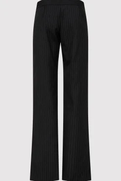 Pants*St. Agni Deconstructed Pinstripe Trousers - Black