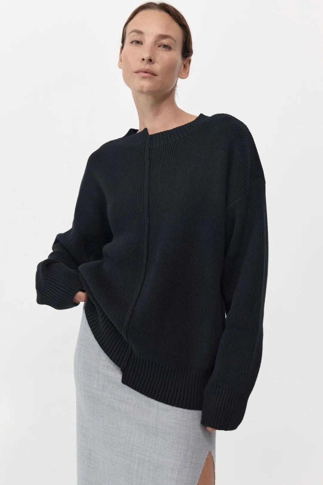 Jumpers*St. Agni Deconstructed Pullover - Black