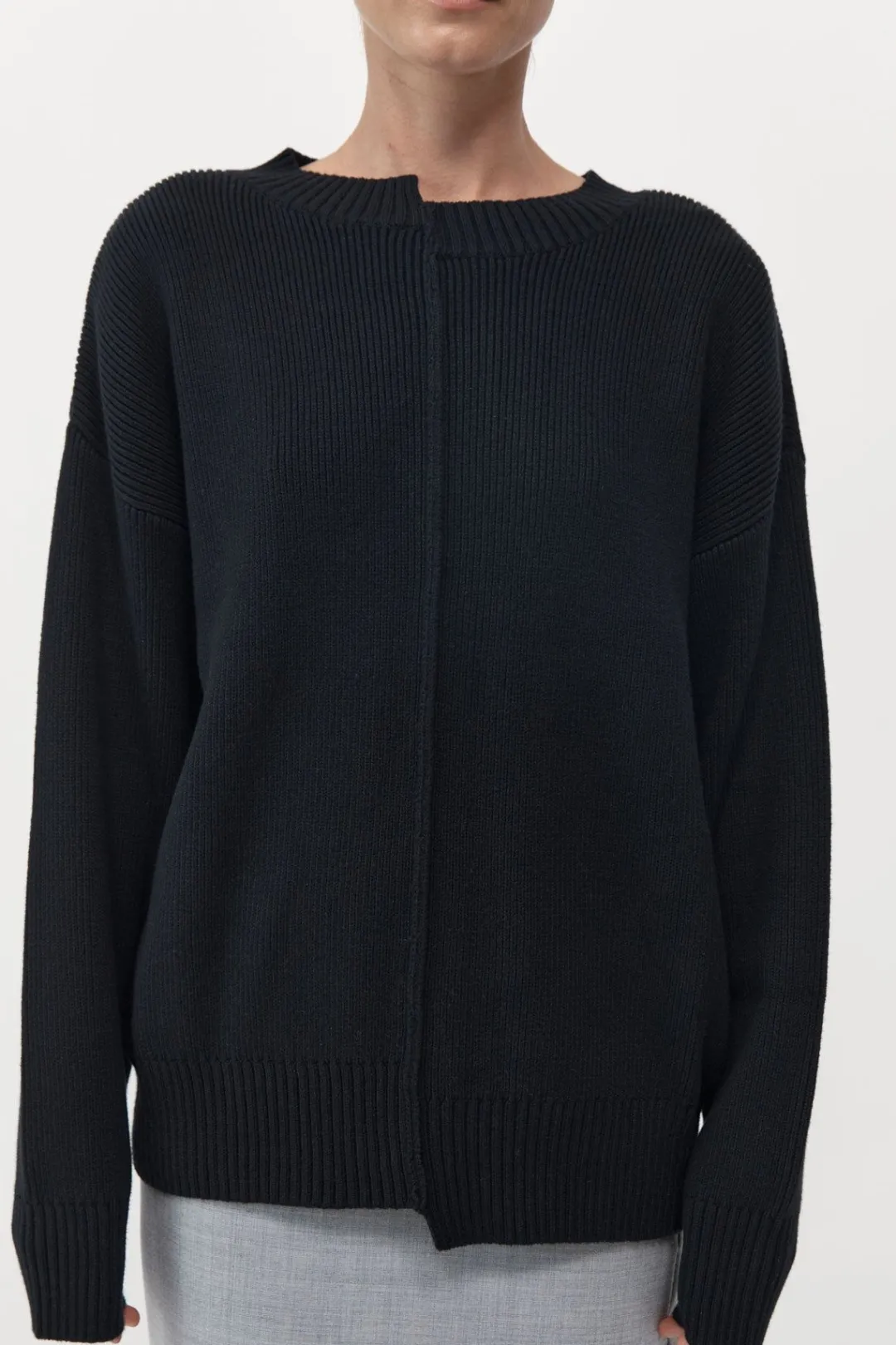 Jumpers*St. Agni Deconstructed Pullover - Black