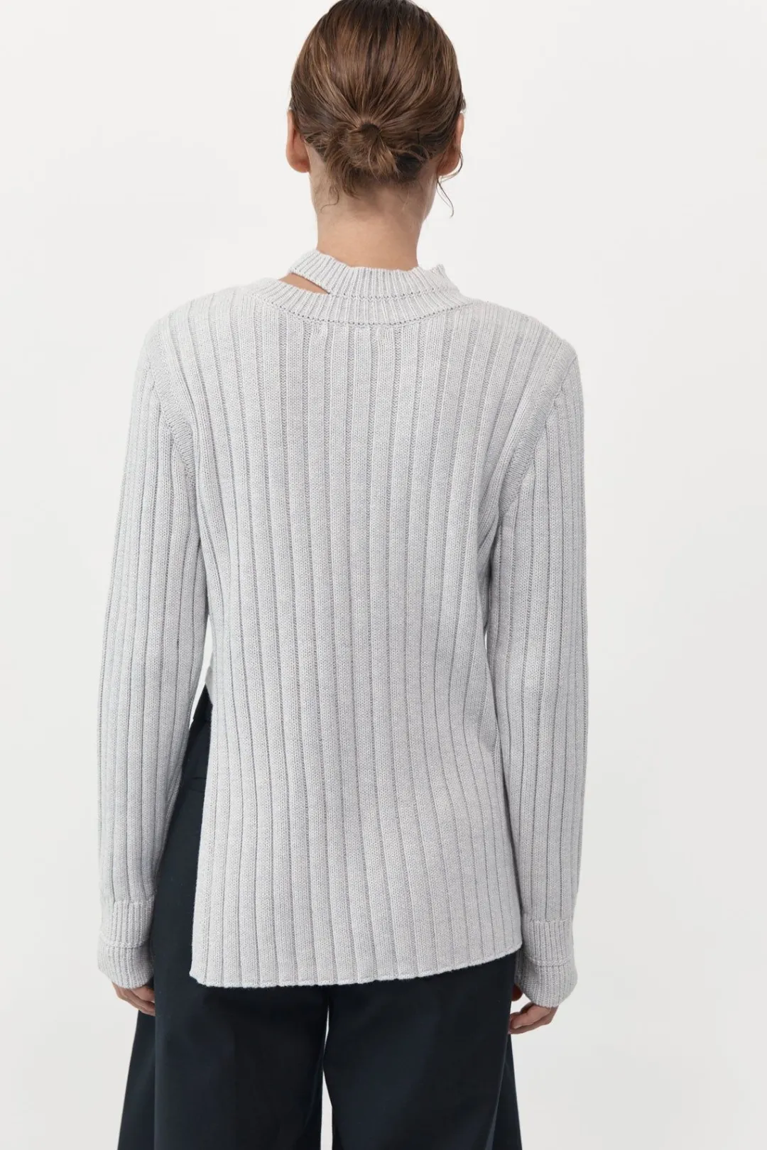 Jumpers*St. Agni Deconstructed Rib Knit Jumper - Soft Grey