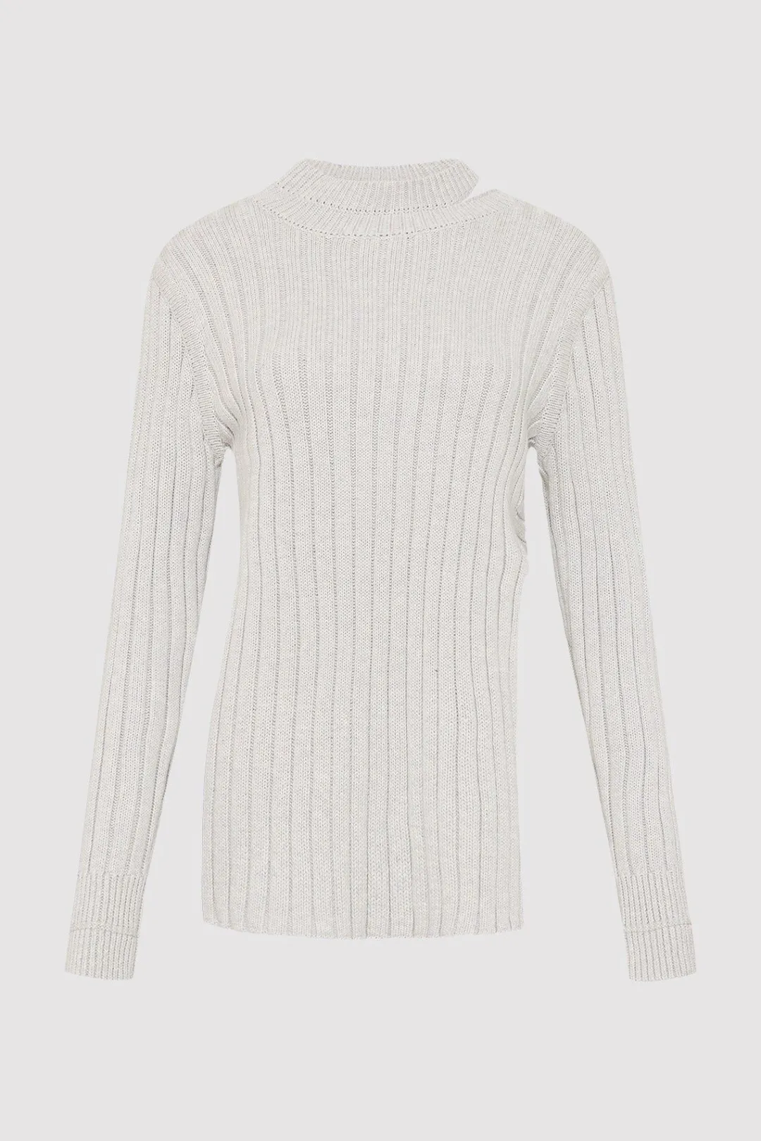 Jumpers*St. Agni Deconstructed Rib Knit Jumper - Soft Grey